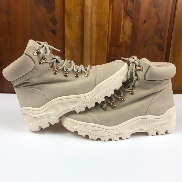 Primark Cushion Collared Chunky Ankle Boots Y2K Streetwear Comfy - Picture 4 of 16